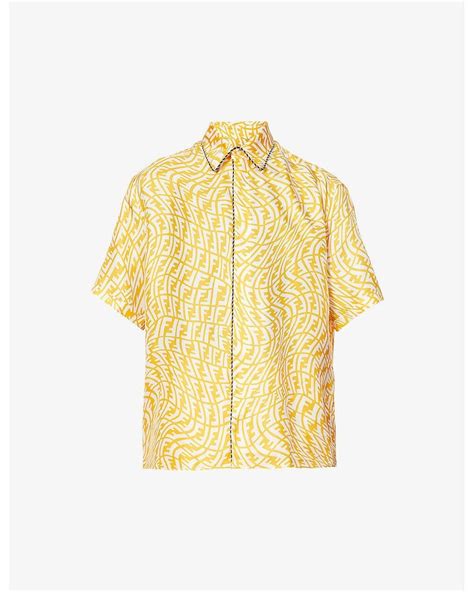 yellow fendi shirt|fendi factory outlet online.